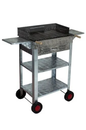 Mth-43 Battal Boy Kanatlı Çekmeceli Pervazlı Lama Izgaralı Mangal (4 Tekerlekli) thumbnail 1