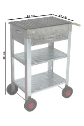 Mth-35 Battal Boy Çekmeceli Lama Izgaralı Mangal (4 Tekerlekli) thumbnail 2