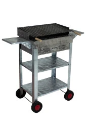 Mth-43 Battal Boy Kanatlı Çekmeceli Pervazlı Lama Izgaralı Mangal (4 Tekerlekli) thumbnail 2