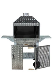 Mth-204 Davlumbazlı Kanatlı Çekmeceli Maltız Izgaralı Mangal (4 Tekerlekli) thumbnail 2