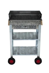 Mth-42 Battal Boy Çekmeceli Pervazlı Maltız Izgaralı Mangal (4 Tekerlekli) thumbnail 3