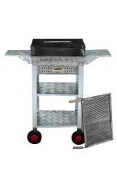 Mth-104 Battal Boy Pervazlı Kanatlı Çekmeceli Maltız Izgaralı Mangal (4 Tekerlekli) thumbnail 1