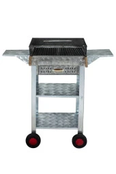 Mth-104 Battal Boy Pervazlı Kanatlı Çekmeceli Maltız Izgaralı Mangal (4 Tekerlekli) thumbnail 2