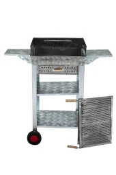 Mth-106 Battal Boy Pervazlı Kanatlı Çekmeceli Maltız Izgaralı Mangal (2 Tekerlekli) thumbnail 2