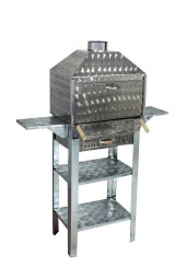 Mth-114 Davlumbazlı Bacalı Kanatlı Çekmeceli Maltız Izgaralı Mangal thumbnail 2