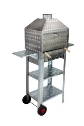 Mth-87 Davlumbazlı Bacalı Kanatlı Lama Izgaralı Mangal (2 Tekerlekli) thumbnail 3