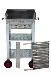 Mth-97 Battal Boy Pervazlı Çekmeceli Lama Izgaralı Mangal (4 Tekerlekli) thumbnail 1