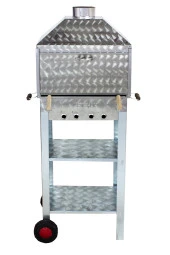 Mth-82 Davlumbazlı Bacalı Lama Izgaralı Mangal (2 Tekerlekli) thumbnail 2