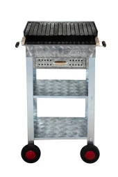 Mth-97 Battal Boy Pervazlı Çekmeceli Lama Izgaralı Mangal (4 Tekerlekli) thumbnail 2