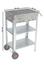 Mth-1 Battal Boy Maltız Izgaralı Mangal (tekerlekli) thumbnail 4