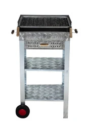 Mth-100 Battal Boy Pervazlı Çekmeceli Maltız Izgaralı Mangal 2 Tekerlekli thumbnail 3