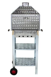 Mth-81 Davlumbazlı Bacalı Maltız Izgaralı Mangal (2 Tekerlekli) thumbnail 1