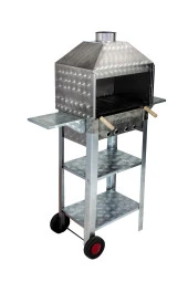 Mth-87 Davlumbazlı Bacalı Kanatlı Lama Izgaralı Mangal (2 Tekerlekli) thumbnail 4