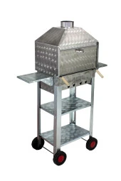 Mth-86 Davlumbazlı Bacalı Kanatlı Maltız Izgaralı Mangal (4 Tekerlekli) thumbnail 4