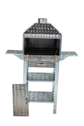 Mth-113 Davlumbazlı Bacalı Kanatlı Çekmeceli Lama Izgaralı Mangal thumbnail 4