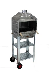 Mth-118 Davlumbazlı Bacalı Çekmeceli Maltız Izgaralı Mangal (2 Tekerlekli) thumbnail 3