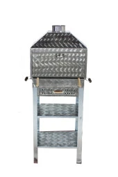 Mth-119 Davlumbazlı Bacalı Çekmeceli Lama Izgaralı Mangal thumbnail 1