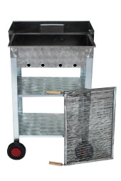 Mth-12 Battal Boy Pervazlı Maltız Izgaralı Mangal (4 Tekerlekli) thumbnail 2