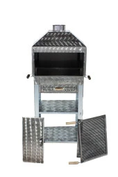 Mth-120 Davlumbazlı Bacalı Çekmeceli Maltız Izgaralı Mangal thumbnail 2