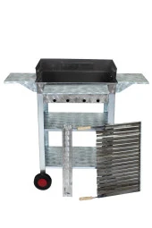 Mth-13 Lüx Kanatlı Battal Boy Pervazlı Lama Izgaralı Mangal (4 Tekerlekli) thumbnail 2