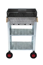 Mth-12 Battal Boy Pervazlı Maltız Izgaralı Mangal (4 Tekerlekli) thumbnail 3