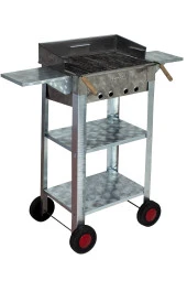 Mth-74 Battal Boy Pervazlı Kanatlı Maltız Izgaralı Mangal (4 Tekerlekli) thumbnail 1