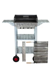 Mth-73 Battal Boy Pervazlı Kanatlı Lama Izgaralı Mangal (4 Tekerlekli) thumbnail 1