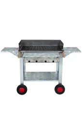 Mth-136 Lüx Kanatlı Pervazlı Maltız Izgaralı Mangal (4 Tekerlekli) thumbnail 2