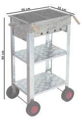 Mth-62 Battal Boy Maltız Izgaralı Mangal (4 Tekerlekli) thumbnail 2