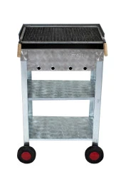 Mth-12 Battal Boy Pervazlı Maltız Izgaralı Mangal (4 Tekerlekli) thumbnail 5