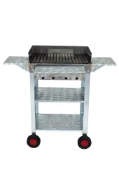 Mth-13 Lüx Kanatlı Battal Boy Pervazlı Lama Izgaralı Mangal (4 Tekerlekli) thumbnail 4