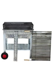 Mth-151 Çekmeceli Pervazlı Lama Izgaralı Mangal (2 Tekerlekli) thumbnail 2