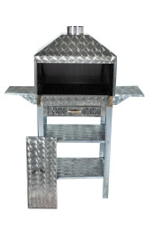 Mth-60 Davlumbazlı Bacalı Kanatlı Çekmeceli Maltız Izgaralı Mangal thumbnail 2