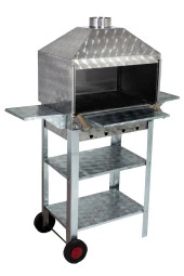 Mth-26 Lüx Davlumbazlı Kapaklı Bacalı Maltız Izgaralı Mangal (2 Tekerlekli) thumbnail 1