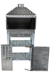 Mth-50 Davlumbazlı Bacalı Çekmeceli Maltız Izgaralı Mangal thumbnail 3