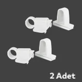 Pencere Kapı Sineklik Kapama Çarpma Kilit Plastik Pratik Tutucu Pimapen PVC Aparat 2 Adet - 4