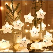 Smile Yıldız Led Işık İp tipi Dekoratif Hediye 10lu 200cm - 1