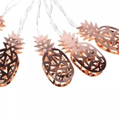 Nettenevime Ananas Sıralı Led Işık 10lu Dekoratif Lamba Gold Metal - 8