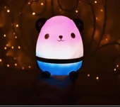 Panda Gece Lambası Mor Mavi Büyük Boy Dekoratif Hediye - 1