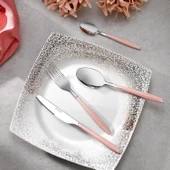 Schafer Mona 24 Parça Çatal Kaşık Bıçak Takımı-Pembe - 1