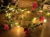 Nettenevime Led Kokina Sarmaşık Işıklı Yapay Sarmaşık Yılbaşı Çiçeği ve Peri Led 300cm - 5