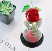 Nettenevime Faunus İçerisinde Işıklı Yapay Kırmızı Gül Ve 3 Fonksiyonlu Periled Kadına Sevgiliye Hediye - 6