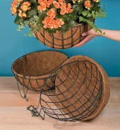 Sarkaç Çiçek Sepeti Coco Elyaf Makreme Saksı 30 cm - 5