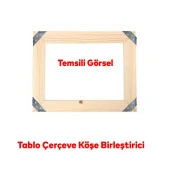 Çok Amaçlı Köşe Birleştirme Aparatı Metal PVC Ahşap Çerçeve Tablo Sineklik Montaj 4 Adet Köşe Gönye - 3