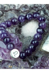 Ametist Doğal Taş Burç Sembollü Bileklik - 2