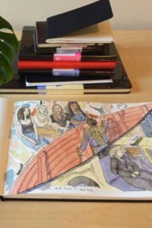 Suluboya Albümü Pocket 9x14 cm 200gr Ivory Kağıt thumbnail 4