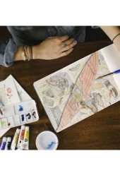 Suluboya Albümü 29,7x21cm, 200g/m2 %25 Pamuk Fiber Soğuk Baskı 60 Sayfa Defter thumbnail 5