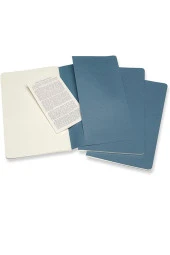 Cahier Large 3'lü Çizgisiz Not Defter, 13x21cm Açık Mavi - 2