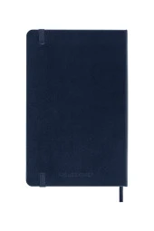 Klasik Koleksiyon Çizgili 11,5x18cm Medium Sert Kapak Not Defteri Safir Mavisi - 2