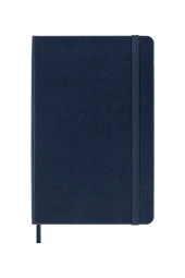 Klasik Koleksiyon Çizgili 11,5x18cm Medium Sert Kapak Not Defteri Safir Mavisi - 3